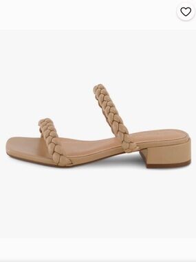 Sincerly Jules Neptune Braided Strap Beige Slide Sandals size 6.5
